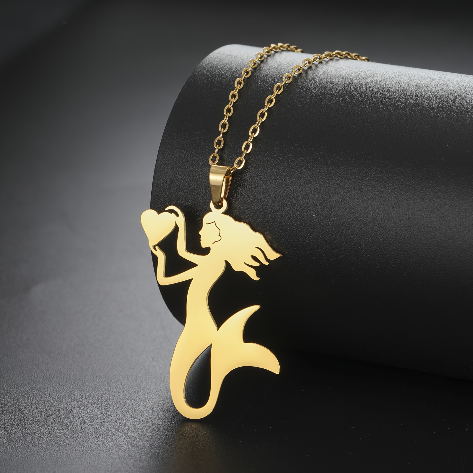Stylish Stainless Steel Mermaid Necklace, Gift for Couples